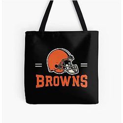Art Cleveland Browns All Over Print Tote Bag
