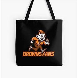 Art Cleveland Browns All Over Print Tote Bag