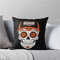 Art Cleveland Browns Throw Pillow
