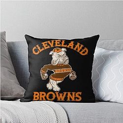 Art Cleveland Browns Throw Pillow