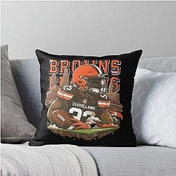 Art Cleveland Browns Throw Pillow