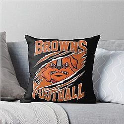 Art Cleveland Browns Throw Pillow