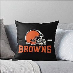 Art Cleveland Browns Throw Pillow