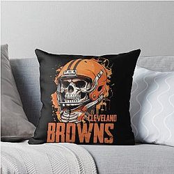 Art Cleveland Browns Throw Pillow