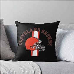 Art Cleveland Browns Throw Pillow