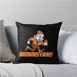 Art for Cleveland Browns Throw Pillow