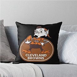 Art Cleveland Browns Throw Pillow
