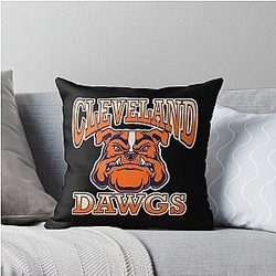 Art Cleveland Browns Throw Pillow