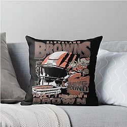 Art Cleveland Browns Throw Pillow