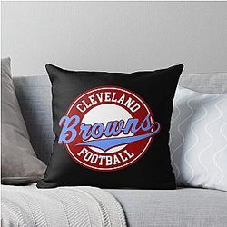 Art Cleveland Browns Throw Pillow