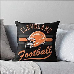 Art Cleveland Browns Throw Pillow