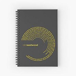 Clint Eastwood (Gold) Spiral Notebook