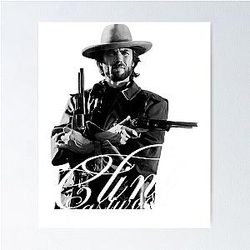 Clint Eastwood Cow Poster