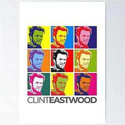 Clint Eastwood pop-art portrait