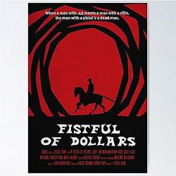 A Fistful of Dollars by Sergio Leone with Clint Eastwood 1964 Alternative Italian Spaghetti Western Movie Art High Quality Print Poster