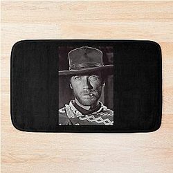 Clint Eastwood Black Portrait Bath Mat