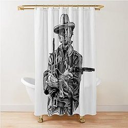 Clint Eastwood 8K Shower Curtain