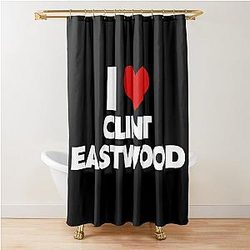 I Love Clint Eastwood Shower Curtain