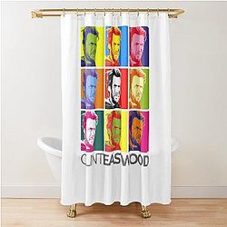 Clint Eastwood pop art portrait poster Shower Curtain