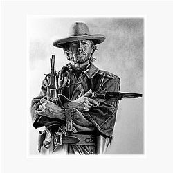 Clint Eastwood in Josey Wales drawing Photographic Print