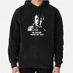 Go Make My Day Dirty Harry Clint Eastwood fan gift Black hoody for dad