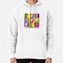 Clint Eastwood Pop Art Portrait Poster Pullover Hoodie