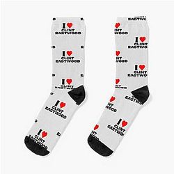 I Love Clint Eastwood - Black Socks