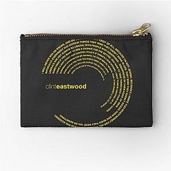 Clint Eastwood quotes Gold Zipper Pouch