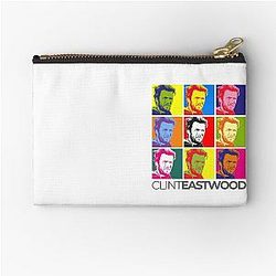 Clint Eastwood pop art portrait poster Zipper Pouch
