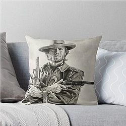 Clint Eastwood Throw Pillow