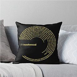 Clint Eastwood (Gold) Throw Pillow