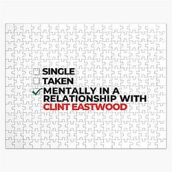 Mentally In a Relationship With Clint Eastwood Jigsaw Puzzle