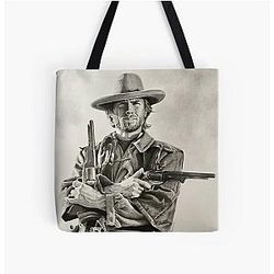Clint Eastwood All Over Print Tote Bag