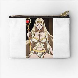Regal Blonde Sorceress Portrait: Code Geass Shaman with Scepter Pouch