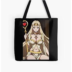 Regal Blonde Sorceress Portrait Code Geass Shaman with Scepter All Over Print Tote Bag