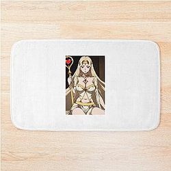Regal Blonde Sorceress Portrait: Code Geass Shaman with Scepter Bath Mat