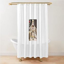Regal Blonde Sorceress Portrait: Code Geass Shaman with Heart Scepter Shower Curtain