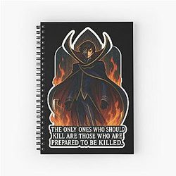 Lelouch Lamperouge Code Geass Zero Art Anime Spiral Notebook
