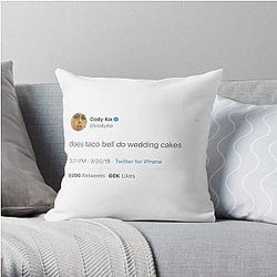 Cody Ko Pillows - Cody Ko Taco Bell Tweet Throw Pillow