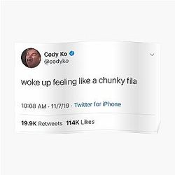 Cody Ko Posters - Cody Ko Tweet  Poster