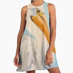 Elegant Feather A-Line Dress by Cody Johnson