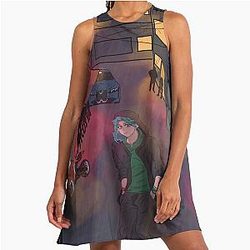 Celestial Galaxy Cody Johnson A-Line Dress