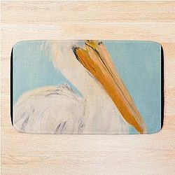 Elegant Feather Bath Mat by Cody Johnson
