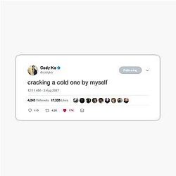 Funny Drinking Mug Sticker: Cody KO Sticker