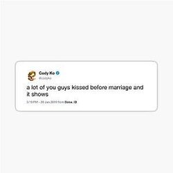 Cody Ko - Kissed Before Marriage Sticker