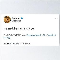 Cody Ko tweets poster
