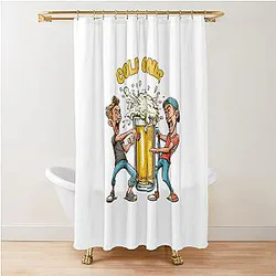 cold beer shower curtain
