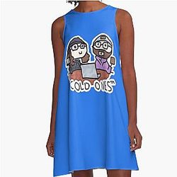 Cold Ones Doodle A-Line Dress