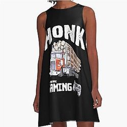 HONK IF YOU ARE A TRUCKER GAMER t-shirt A-Line Dress