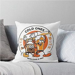 Cold Ones With Chad Throw Pillow